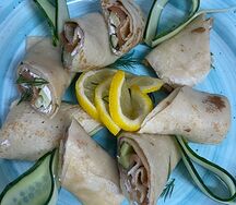 Блины с семгой по каталонскому рецепту