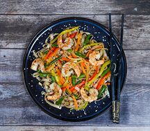 Удон с креветками