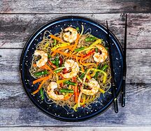 Фунчоза с креветками