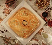 Пирог Картофельное пюре и грибы