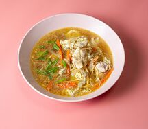 Суп куриный с яйцом