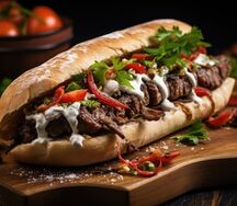Бургер с шашлыком