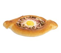 Хачапури с ветчиной и грибами    