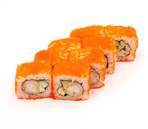 Ролл Калифорния с тигровыми креветками