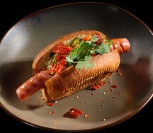 Хот-дог с огурцами Кимчи