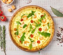 Пицца тигровые креветки