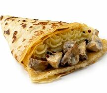 Блин с картофелем и грибами