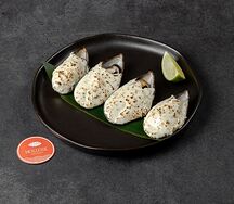 Мидии киви, запеченные в сливочном соусе