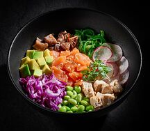 Поке с тартаром из лосося