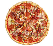 Пицца острая с беконом и пепперони