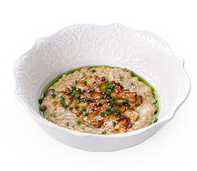 Ризотто с белыми грибами и угрем