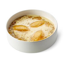 Овсяная каша с кремом и муссом