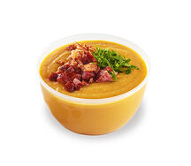 Гороховый крем-суп с копченостями