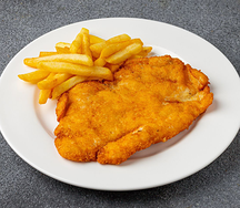 Куриный шницель с фри