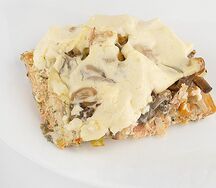 Рыба, запеченная с грибами