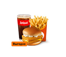 Двойной Фиш Бургер Большой Комбо