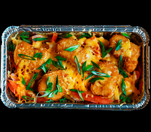 Роял фри с куриными наггетсами в сырном соусе