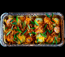 Роял фри с баварскими колбасками и фритюрным луком