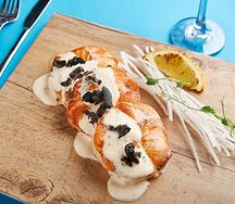 Медальоны из лосося со сливочно-лаймовым соусом