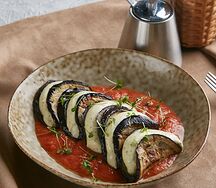 Баклажаны гриль с кремом из сыра