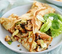 Блинчики с курицей и грибами