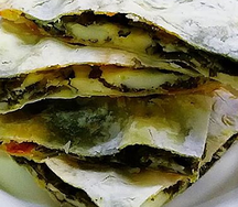 Кутаб с сыром и зеленью