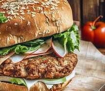 Бургер Четыре сыра, Цезарь BBQ и Coca-Cola