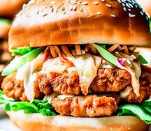 Бум-бургер Грибной, Бум-Цезарь Острый и Фреш-напиток Вишня-клюква
