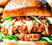 3 Бум-бургера BBQ и 3 брусничных фреша