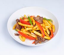 Мясо с картофелем фри