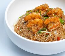 Тяхан с креветками