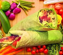 Шаверма куриная с чесночным лавашом