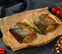 Стейки из горбуши горячего копчения