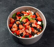 Овощной со слабосоленой горбушей