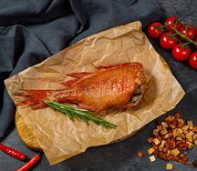 Морской окунь горячего копчения