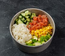 Поке с красной слабосоленой рыбой