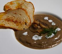 Суп-пюре с белыми грибами