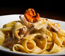 Феттуччине с лисичками