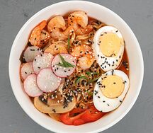 Рамен с креветками
