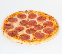 Пицца с колбасой
