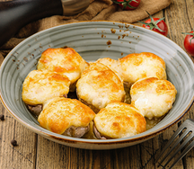 Шампиньоны под сулугуни