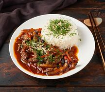 Рис с говядиной и овощами