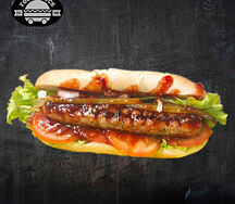 Ход-дог с колбаской и соусом Djack BBQ