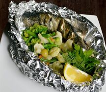 Рыба с овощами на пару