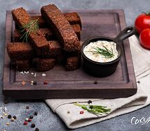Гренки из бородинского хлеба