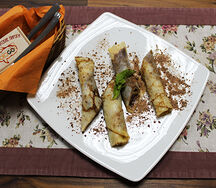 Блинчики с бананово-шоколадной начинкой