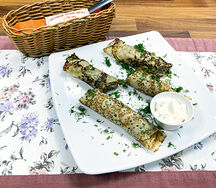 Блинчики с свининой и грибами