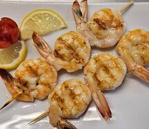 Шашлычки с креветками