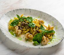 Лингвини с креветками