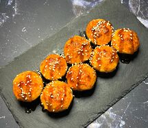 Запечённый с креветкой